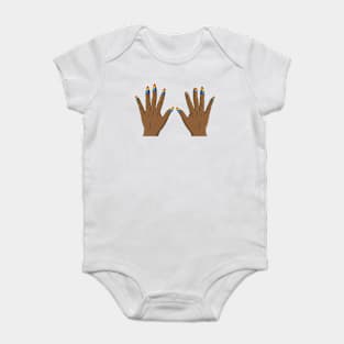 Lesbian Pride Fingernails Baby Bodysuit